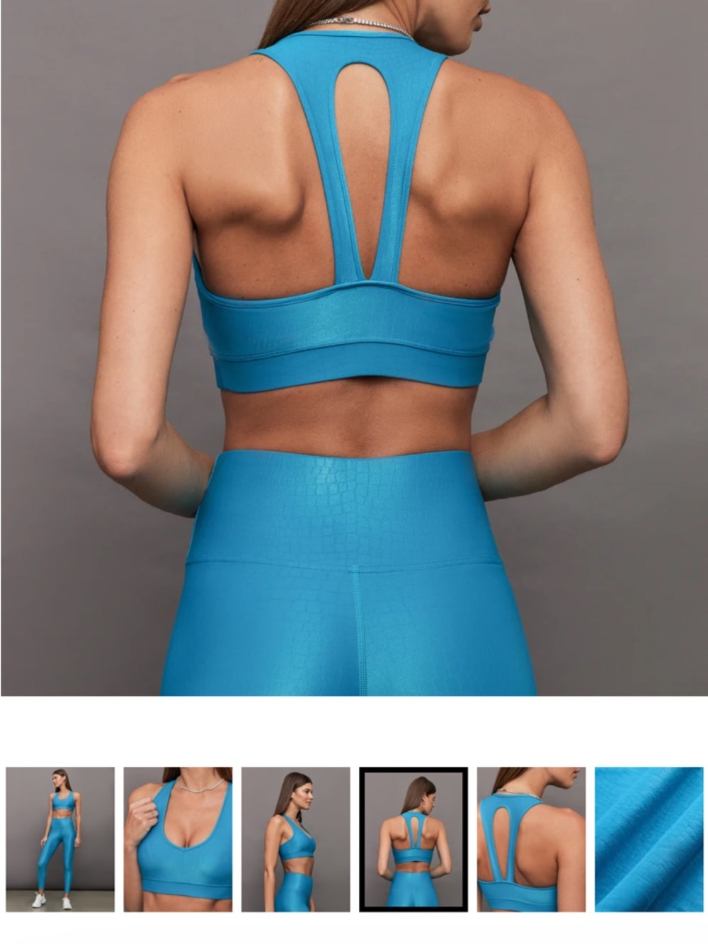 Carbon38 Bright Turquoise Sports Bra & Leggings Set - Picture 3 of 6